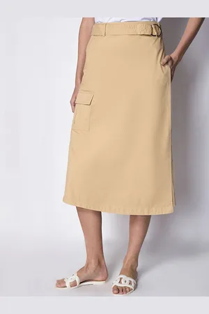 COVER STORY Women Pure Cotton Wrap Midi Skirt