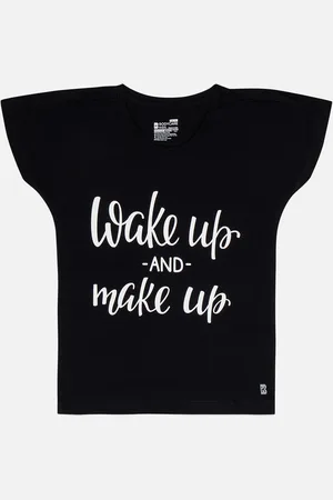BodyCare Girls Typography Printed Cotton T-shirt