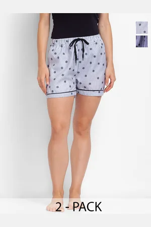 FashionRack Women Pack of 2 Floral Printed Lounge Shorts