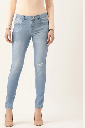 MADAME Women Skinny Fit Ripped Jeans