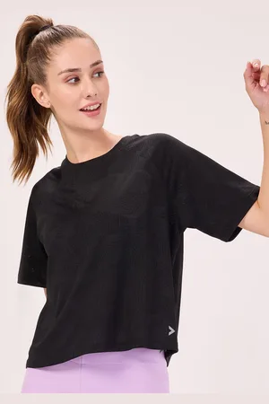 Bombay High Women Printed Round Neck Boxy Top