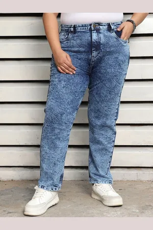 High Star Women Straight Fit High-Rise Light Fade Jeans