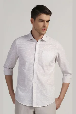 Blackberrys Straight Slim Fit Micro Ditsy Printed Cotton Casual Shirt