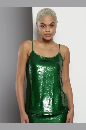 Tommy Hilfiger Embellished Shoulder Straps Sequinned Top
