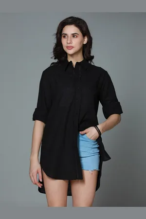 High Star Classic Oversized Spread Collar Long Sleeves Casual Shirt