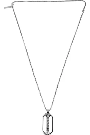 Police Men Silver-Toned Pendant With Chain