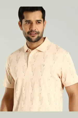 Indian Terrain Men Printed Polo Collar Cotton T-shirt