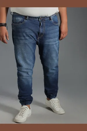 High Star Plus Size Men Tapered jogger Fit Pure Cotton Jeans