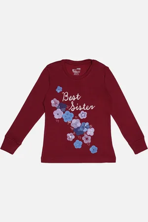 BodyCare Girls Floral Printed Cotton T-shirt