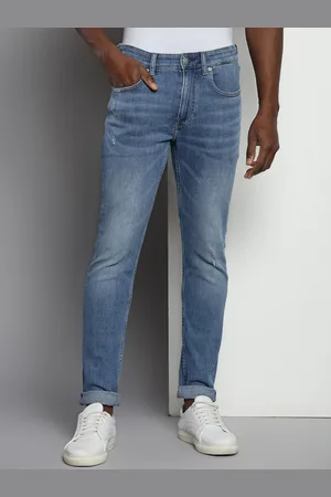 Calvin Klein Men Tapered Fit Mid Rise Clean Look Light Fade Jeans