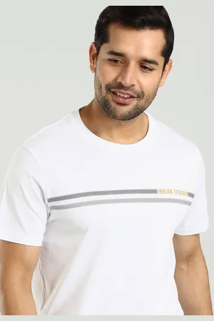 Indian Terrain Men Striped Round Neck T-shirt