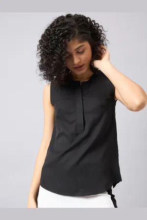 Roadster The Lifestyle Co. Black Round Neck Sleeveless Top