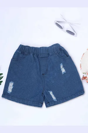 HERE&NOW Girls Pure Cotton Denim Shorts
