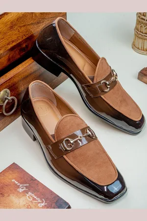Nidhi Rathi Men Colourblocked Lightweight Memory Foam Horsebit Loafers