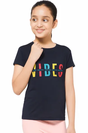 BodyCare Girls Typography Printed Casual T-shirt