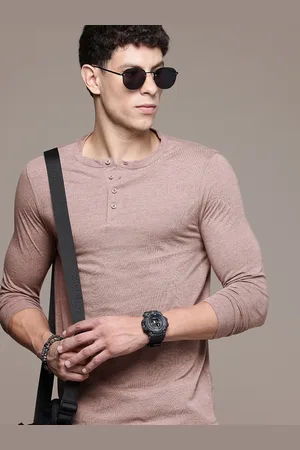 Roadster The Life Co. Long Sleeves Henley Neck T-shirt