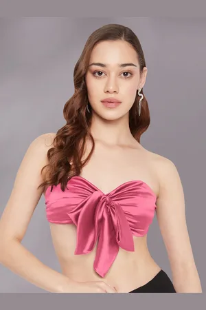 Martini Strapless Sleeveless Tube Party Crop Top
