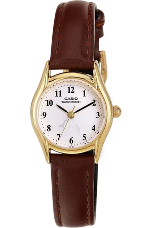 Casio Women Dial & Leather Straps Analogue Watch A2266