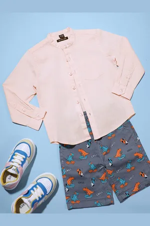 HOOP Boys Slim Fit Cotton Casual Shirt