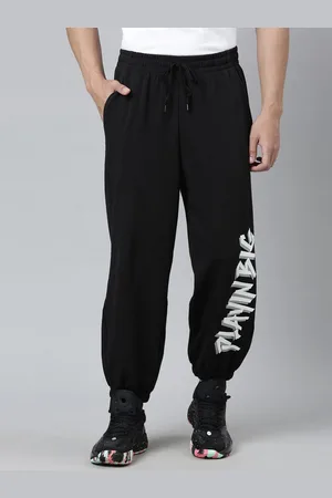 Xtep Men Typography Printed Relaxed-Fit Mid-Rise Sports Joggers