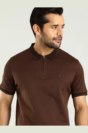 Indian Terrain Men Polo Collar Cotton T-shirt