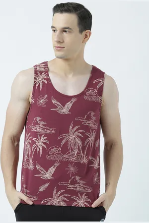 Huetrap Men Maroon Printed Scoop Neck T-shirt