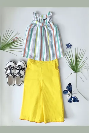 BAESD Girls Striped Cotton Top with Trousers