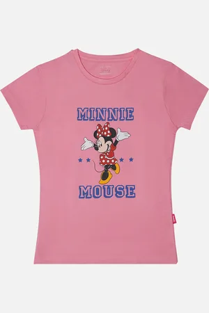 BodyCare Girls Minnie Mouse Printed Cotton T-shirt