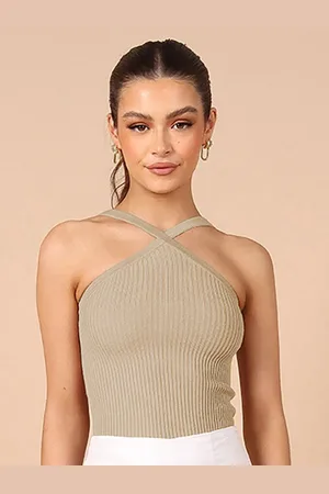 JC Mode Women Shoulder Straps Sleeveless Top