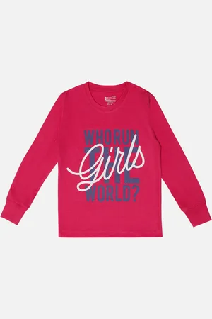 BodyCare Girls Typography Printed Cotton T-shirt