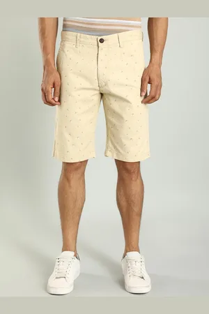 Indian Terrain Men Floral Printed Slim Fit Mid-Rise Pure Cotton Chino Shorts