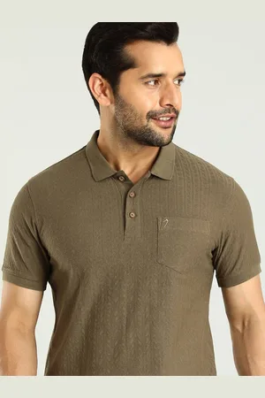 Indian Terrain Men Solid Polo Collar Pockets T-shirt