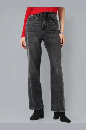 Flying Machine Women Straight Fit High-Rise Light Fade Stretchable Jeans