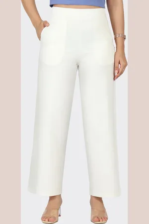BlissClub Women Relaxed Straight Leg Loose Fit High-Rise Wide Leg Trouser