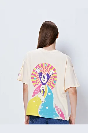 COVER STORY Women Typography Printed Oversized T-shirt