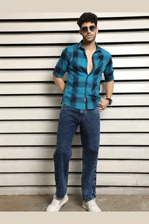 High Star Men Regular Fit Opaque Checked Casual Shirt