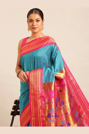 Varkala Silk Sarees Ethnic Motifs Zari Paithani Saree