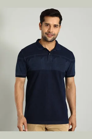 Indian Terrain Men Nautical Polo Collar Cotton T-shirt