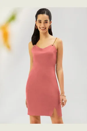 Martini Sleeveless Shoulder Straps Straight Bodycon Dress