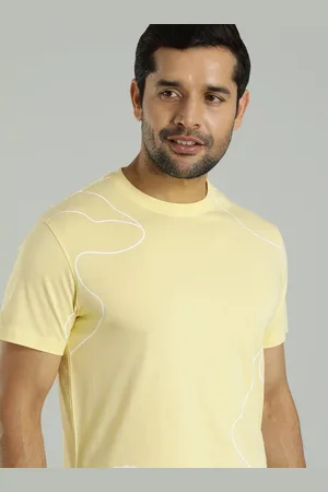 Indian Terrain Men Abstract Printed Round Neck Cotton T-shirt
