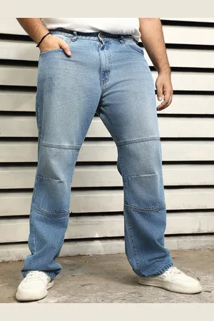 High Star Men Straight Fit cut n sew detailLight Fade Jeans