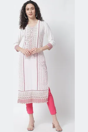 Tulsattva Ethnic Motifs Round Neck Straight Kurta