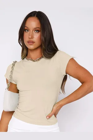 JC Mode Women Short Sleeves Solid Top