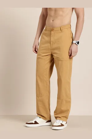 HERE&NOW Men Pure Cotton Relaxed Fit Chinos Trousers