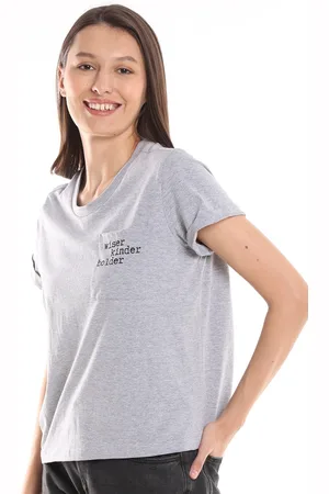 Gazillion Women New Basics Round Neck Boxy Cotton T-shirt