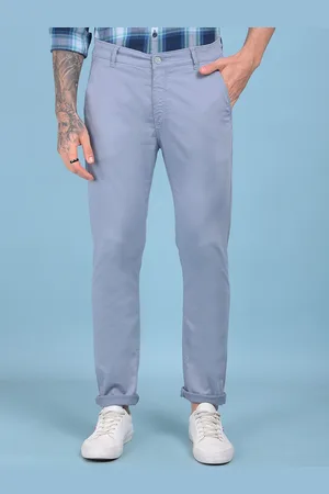 Crimsoune Club Men Smart Slim Fit Mid-Rise Knitted Chinos Trouser