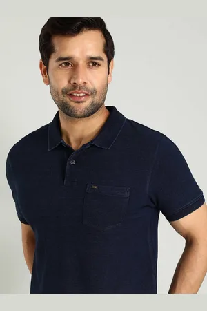 Indian Terrain Men Solid Polo Collar Pockets T-shirt
