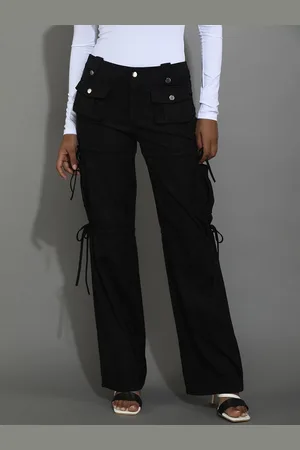 LULU & SKY Women Straight Fit Low-Rise Trousers
