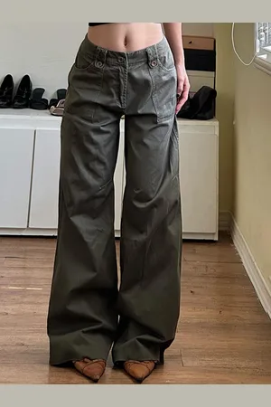 LULU & SKY Women Loose Fit Low-Rise Chinos Trousers