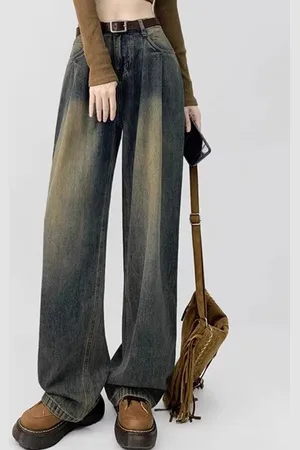 LULU & SKY Women Straight Fit High-Rise Heavy Fade Jeans